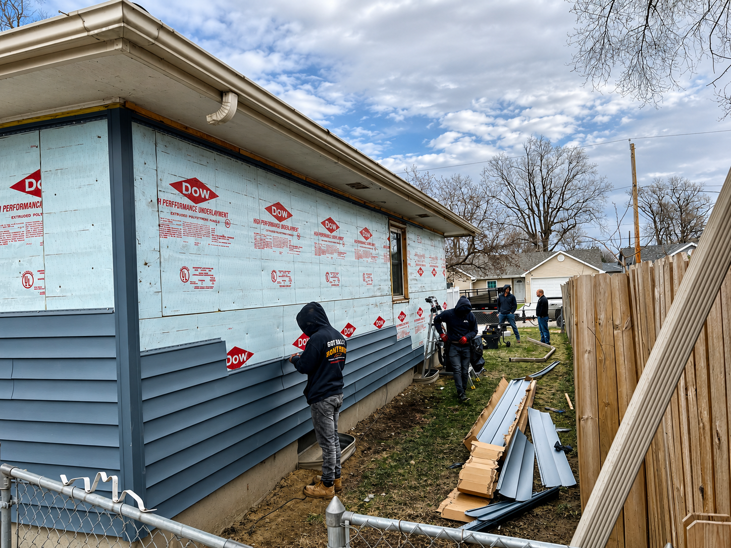 Siding work by Alfa Y Omega Construction in Omaha, Nebraska