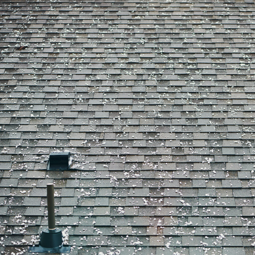 what does hail damage roof look like